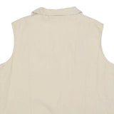 LOSHAN Womens Beige Polyester Blend Zip Jacket L Woven Casual Lightweight