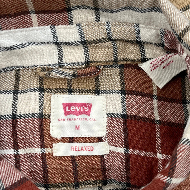 Levis Checked Flannel Shirt - Medium Multicoloured Cotton