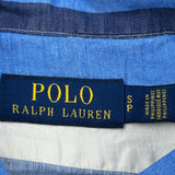 Polo By Ralph Lauren Striped Short Sleeve Shirt - Small Blue Cotton