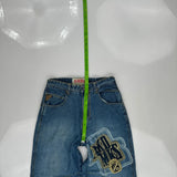 Akademiks Graphic Jeans - 28W 30L Blue Cotton