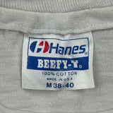 Hanes Single Stitch T-Shirt - Medium White Cotton