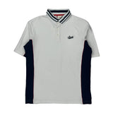 Levis Striped Polo Shirt - Large White Cotton