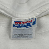 Hanes Graphic T-Shirt - Large White Cotton