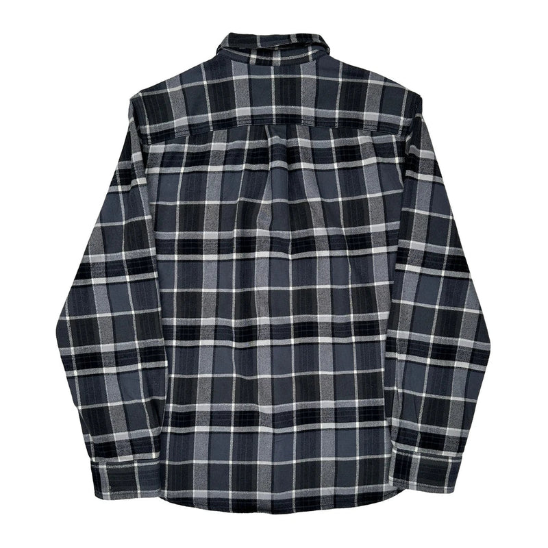 The North Face Checked Flannel Shirt - Large Black Cotton