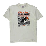 Malone Tigers Cotton Net Single Stitch T-Shirt - Large White Cotton