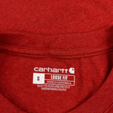 Carhartt Long Sleeve T-Shirt - Small Red Cotton