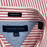 Tommy Hilfiger Striped Shirt - Small Red Cotton