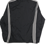 ADIDAS Mens Black Zip Hooded Track Jacket M Polyester Sportswear Casual