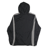 ADIDAS Mens Black Zip Hooded Track Jacket M Polyester Sportswear Casual