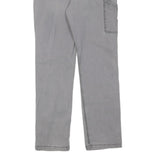 CARHARTT Womens Jeans Grey Regular Straight Denim W36 L36 Workwear Utility Zip