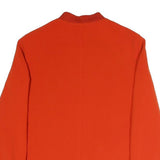 H&M Womens Orange Jacket S Polyester Blend Plain Zip Casual Lightweight