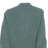 Womens Blue Polyester Blend Classic Jacket S Button Closure Plain Elegant