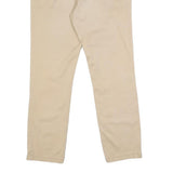 TOMMY HILFIGER Mens Slim Beige Cotton Blend Trousers W31 L30 Casual Zip