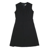 LE SIGNE PARIS Womens Black Day Dress Polyester Blend Sleeveless V-Neck M