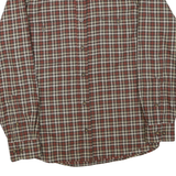 WOOLRICH Mens Brown & Cream Plaid Cotton Blend Shirt M Casual Long Sleeve Button