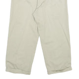 NAUTICA Mens Cotton Beige Relaxed Straight Trousers W33 L25 Casual Zip Closure