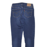 LEVI'S Womens Slim Blue Denim Cotton Blend Slim Jeans W25 L27 Stretch Zip