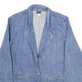 HUNT CLUB Womens Blue Denim Jacket M Cotton Button Classic Chic