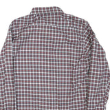 TOMMY HILFIGER Mens Red White & Blue Checked Shirt L Slim Fit Cotton Blend