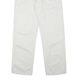 LEE Mens Cotton Blend White Regular Fit Straight Leg Trousers W32 L29 Casual Zip