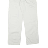 LEE Mens Cotton Blend White Regular Fit Straight Leg Trousers W32 L29 Casual Zip