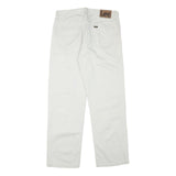 LEE Mens Cotton Blend White Regular Fit Straight Leg Trousers W32 L29 Casual Zip