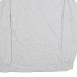 GILDAN Mens Grey Yellow Grizzly Volleyball Long Sleeve Crew Neck T-Shirt M