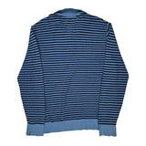 Polo By Ralph Lauren Striped 1/4 Zip - XL Blue Cotton
