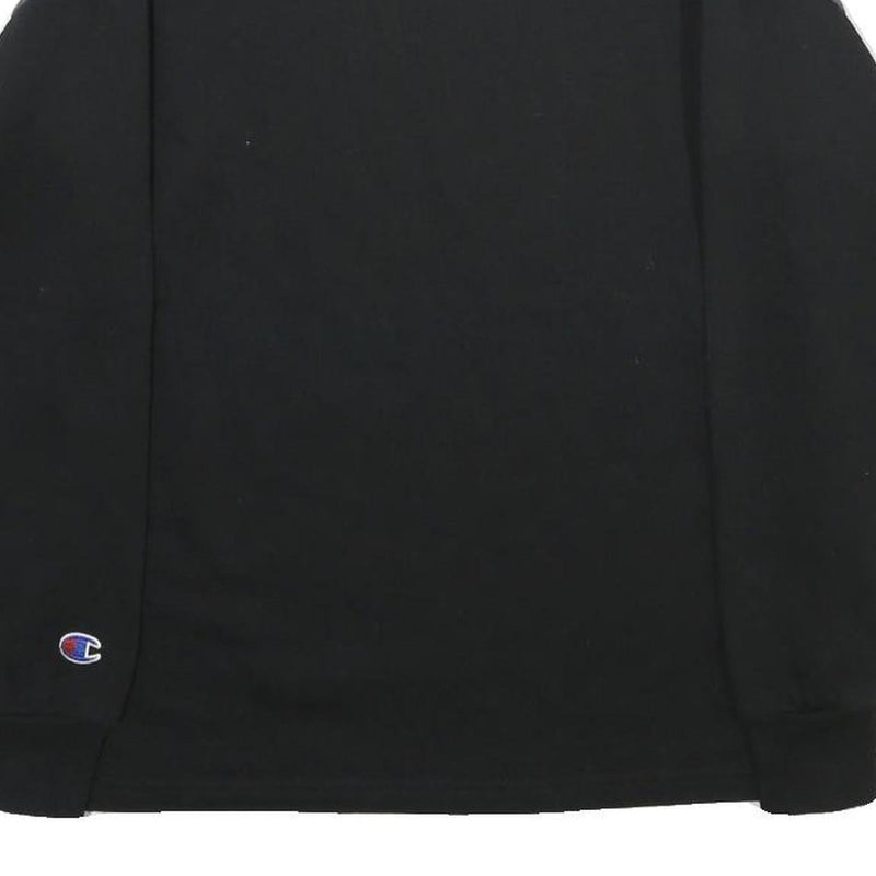 CHAMPION Mens Black & Grey Crew Neck XS Sweatshirt Cotton Blend Long Sleeve