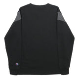 CHAMPION Mens Black & Grey Crew Neck XS Sweatshirt Cotton Blend Long Sleeve