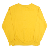 MV SPORT Mens Yellow Marian University Cotton Crew Neck Sweatshirt M Comfortable