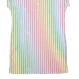 TOMMY HILFIGER Womens White & Multi Stripe Day Shirt Cotton Blend Sleeveless M