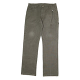 DICKIES Mens Cotton Regular Straight Green W36 L34 Workwear Utility Trousers