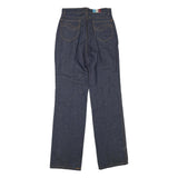 Womens Regular Fit Blue Denim Jeans Cotton Blend Zip W28 L32 Plain Straight