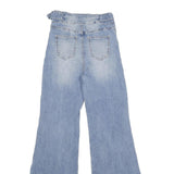 JEALOUS TOMATO Womens Regular Fit Flared Denim Light Blue Jeans W24 L34 Vintage