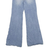 JEALOUS TOMATO Womens Regular Fit Flared Denim Light Blue Jeans W24 L34 Vintage