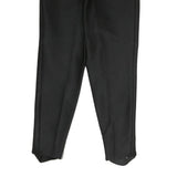 BOGNER Womens Black Cotton Blend Regular Fit Trousers W30 L25 Zip Closure