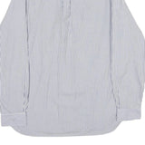 RALPH LAUREN Mens Blue & White Striped Shirt L Classic Cotton Button-Down Long