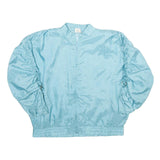 GSR Womens Blue Jacket M Polyester Zip Plain Stylish Ruched Sleeve Lightweight