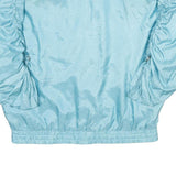 GSR Womens Blue Jacket M Polyester Zip Plain Stylish Ruched Sleeve Lightweight