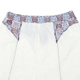 THW WHITE COLLECTION Womens Shorts White & Multicolour Casual S W26 Cotton Blend