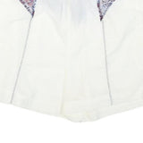 THW WHITE COLLECTION Womens Shorts White & Multicolour Casual S W26 Cotton Blend