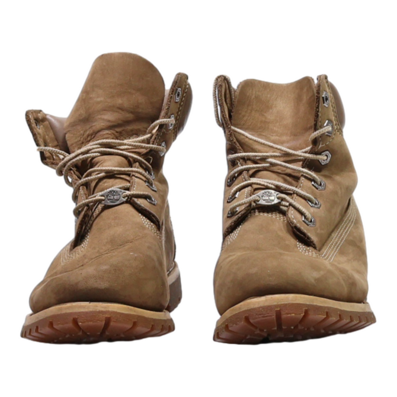 TIMBERLAND Lace-Up Boots Brown Leather Womens UK 7