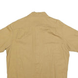 WRANGLER Mens Beige Cotton Blend Short Sleeve Shirt L Casual Workwear