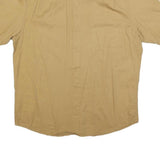 WRANGLER Mens Beige Cotton Blend Short Sleeve Shirt L Casual Workwear