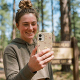 Seashell Purrfect iPhone 14 Case - Lifestyle photo showing phone case in use