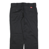 DICKIES Womens Cotton Blend Black Regular Straight Trousers W32 L32 Classic