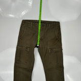 Levis Cargo Trousers - 33W 32L Green Cotton