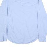 GUESS JEANS Mens Blue Plain Shirt 2XL Long Sleeve Cotton Button Collar