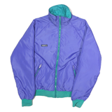 COLUMBIA Mens Purple & Teal Reversible Zip Jacket M Polyester Casual Outdoor